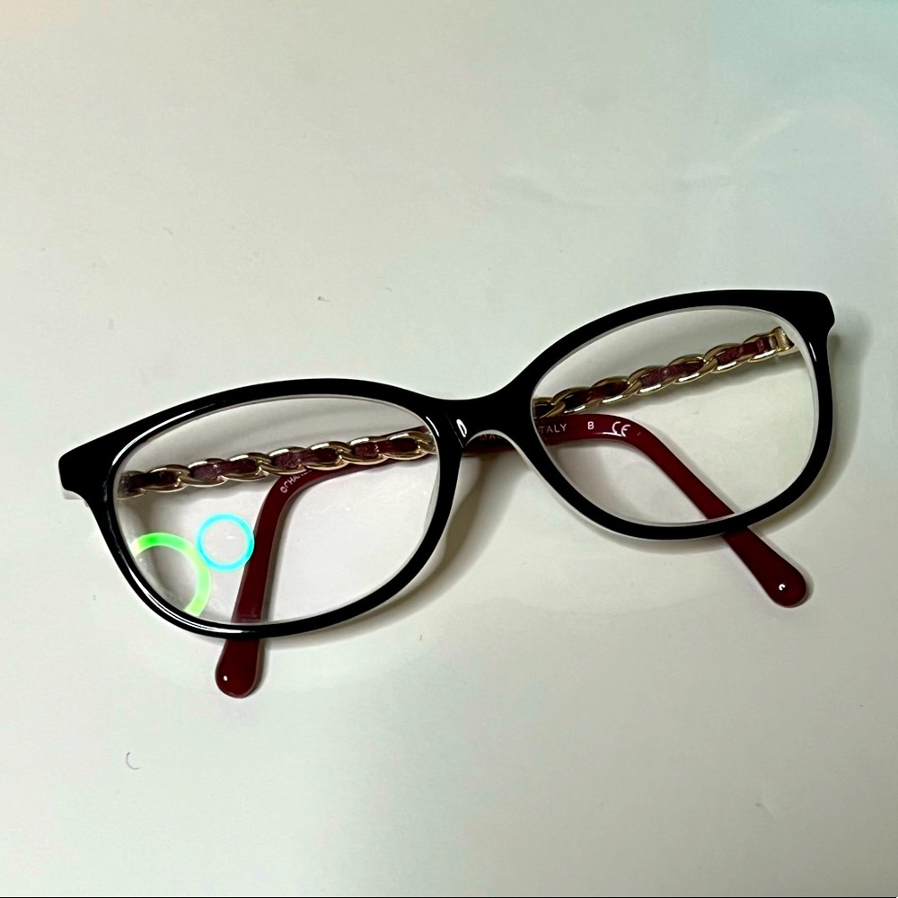 CHANEL Black and Gold Glasses
